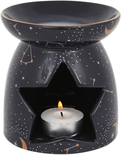 Paarse Oliebrander Sterrenbeeld Theelichthouder - Aromatherapie Warmer voor Geurolie en Waxmelts