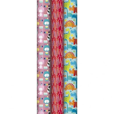 Clairefontaine cadeaupapier kinderen, 3 motieven, display 60 rollen