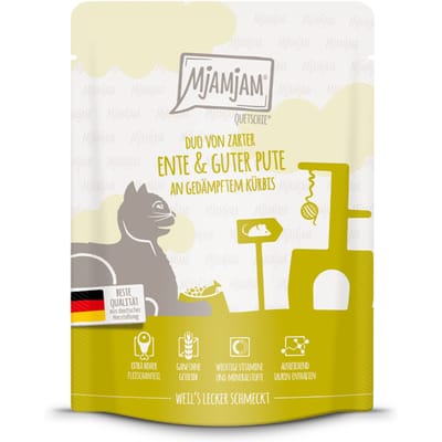 MjAMjAM Squeeze 6 x 300 g of 24 x 300 g - Voordeelpakket: Eend & Kalkoen (24 x 30 g)