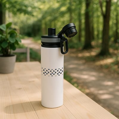 Hacebo® - Zwarte piggy banks waterfles met draaidop grijs - Varken - iemand die van geld houdt - cadeau voor iemand die houdt van geld - verjaardagscadeau - gift - geschenk - water fles - 850ML