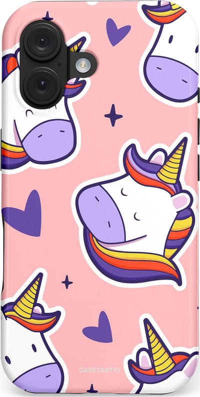 Casetastic Hoesje Geschikt voor Apple iPhone 16 Magsafe - Stijlvolle Beschermende Duo-layer Case - Unicornhart