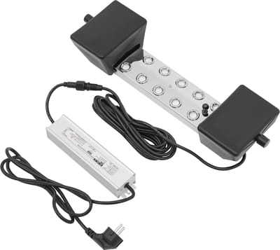 Jently mistmaker - vijver accessoires - ultrasone mistmaker - 10 koppig - mistafvoer - 350W - zwart