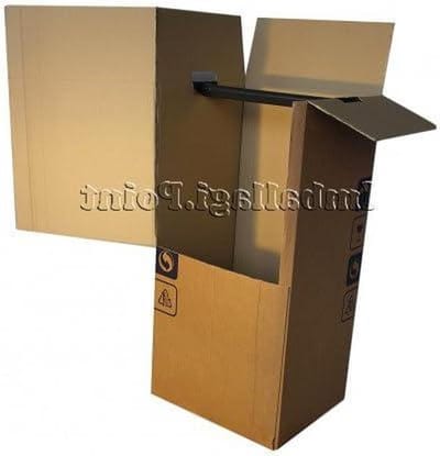 Kledingbox voor Verhuizing - Kledingkast Doos - Veilig Transport - Met Ophangstang - 60 x 50 x 120 cm - Bruin