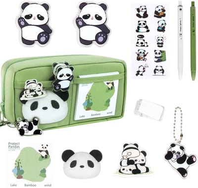 Pennenetui Grote Capaciteit - Panda Design - Organiseer je schoolspullen - Efficiënt werken - ShopVlot