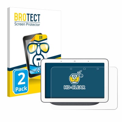 BROTECT - Screenprotector voor Google Home Hub / Google Nest Hub - Folie Beschermfolie transparant 2 Stuks
