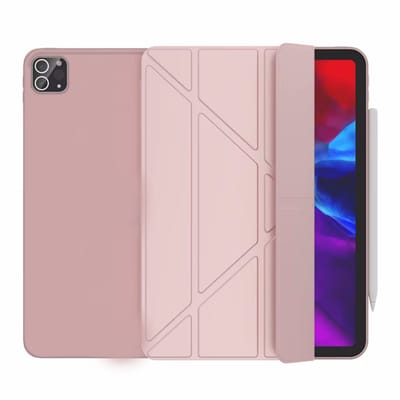 Smartcover - Tablethoesje - Plaats voor Pen - Auto/Wake functie - Rosegoud - Geschikt voor: Apple iPad 11 (2025) A16 / Apple iPad 10.9 (2022)