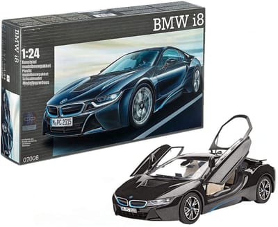 Zylo® Modelbouw Auto - Modelbouw Auto Bouwpakket - Modelbouwpakket - BMW i8 Auto 1:24 Schaal - 8x54x195cm - Zwart