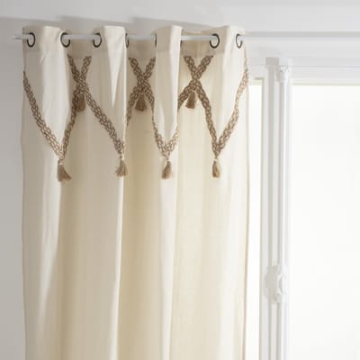 Atmosphera Carmen Jute Gordijn 140x260cm - Beige