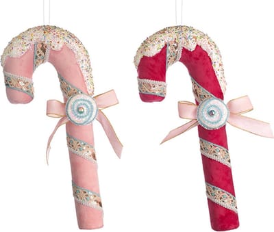 Goodwill - Kerstdecoratie/candy - zuurstokken (set van 2 stuks) - 36 cm