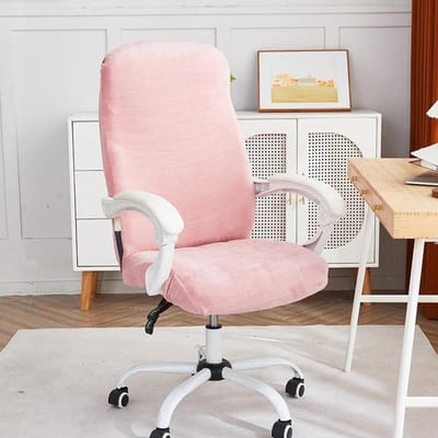 Fluwelen Bureaustoelhoes Verdikken Computerstoelhoezen Elastische Bureau Funda Silla Escritorio Zitting Slipcovers voor Speel- Gamingkamer S Chair Cover