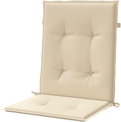 Tuinstoelkussens 6 stuks - Zitkussens buiten - Comfortabel zitten - Licht waterafstotend - 100x50x3 cm - Beige