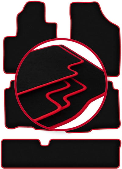 CARLUX-RED automatten voor: Hyundai SantaFe II 7-zitter (2006-2012)