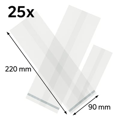 25x Uitdeelzakjes | 220 x 90 mm | Traktatiezakjes | Kinderfeestje | Cellofaanzakjes | Cadeauzakjes | Snoepzakjes | Plastic Zakjes | Uitdeelzakjes transparant | Uitdeelzakjes kinderen | Cadeauzakjes | Inpakzakjes | Verpakkingszakjes Uitdeelcadeaus