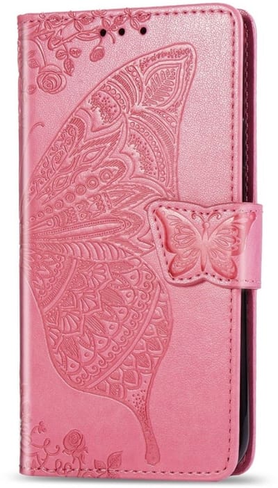 Hoesje geschikt voor Samsung Galaxy A26 - Bookcase - Pasjeshouder - Portemonnee - Vlinderpatroon - Kunstleer - Roze