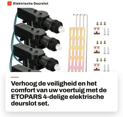 Dailygoods - Elektrische Deurslot Set - 12V - Waterdicht - Universeel - Auto en Truck - Gebruiksvriendelijk - Betrouwbaar