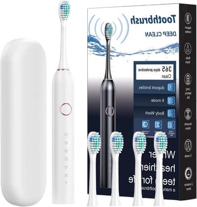 Elektrische Tandenborstel - Sonische Tandenborstel - Mondhygiëne Verbeteren - 40000 VPM Diepe Reiniging - 180 Dagen Gebruik - Zwart