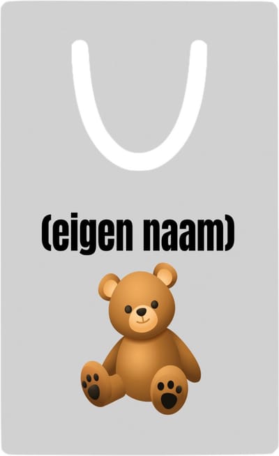 Hacebo® - teddybeer met eigen naam metalen boekenlegger - Teddybeer - kinderen/knuffel liefhebber - iemand die houdt van teddyberen - verjaardag - cadeau - kado - geschenk Bladwijzer boekenleggers - 7.6 cm x 5cm