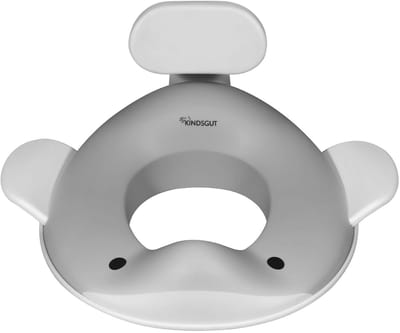 Kindsgut - WC verkleiner - Donkergrijs - Walvisdesign - Antislip functie - Jongens & Meisjes - Comfortabel ontwerp WC bril verkleiner