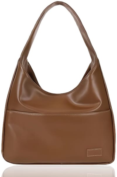 Dailygoods - Aucuu Lederen schoudertas, retro schoudertas, hobo draagtas, dames draagtas, vintage lederen schoudertas, grote capaciteit oksel tas met magnetische gesp voor college school dagelijkse tas reizen