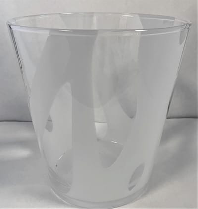 Fidrio - Bloempot - Vaas - Helder/Wit - 16cm