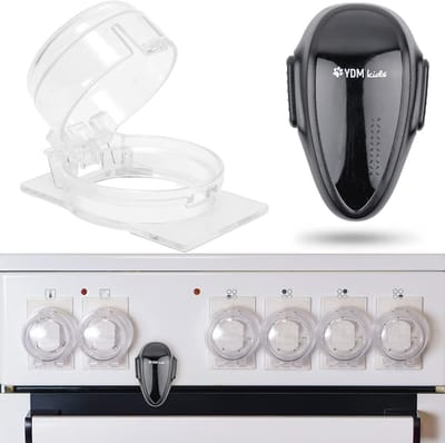 Kinderveilige Knopovertrekken en Oven Kinderslot Set - 7 Stuks voor Veilig Koken