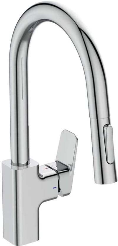 Ideal Standard CeraPlan - Keukenkraan met uittrekbare handdouche, BlueStart, chroom BD338AA