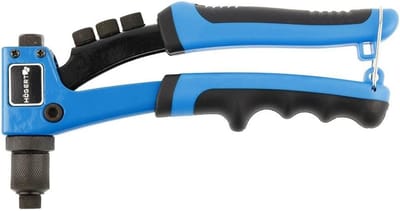 Blindklinktang - Klinknageltang Popnageltang - Bevestigen van materialen - Verlengde voorkant - 215 x 31 x 04 cm - Blauw zwart