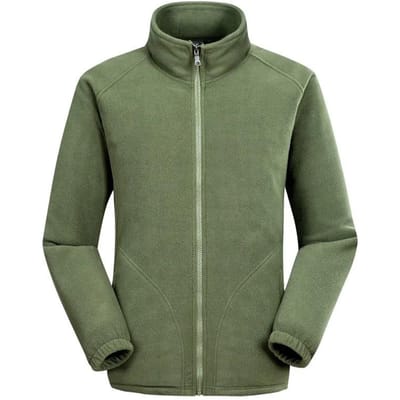 Fleece Hoodie Heren Grab Jas met Fleece Verdikt Vest Grote Maat Jas Hardshell Jas Voering Top XXXXL groen