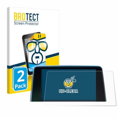 BROTECT - Screenprotector voor Peugeot 3008 2016 - 2020 - Folie Beschermfolie transparant 2 Stuks