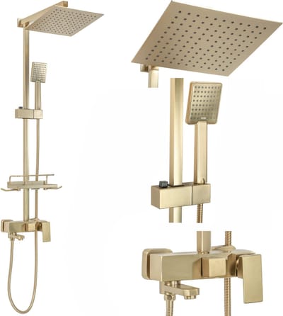 Rea Jack Regendouche Geborsteld Goud 102cm