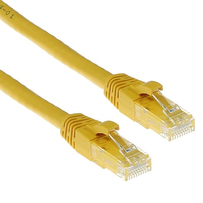 ACT Gele 7 meter U/UTP CAT6 patchkabel snagless met RJ45 connectoren IS8807