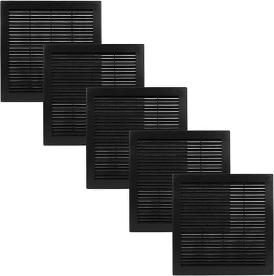 5x Vierkante Ventilatieroosters 30,5x30,5 cm met Muggennet voor Binnenklimaat