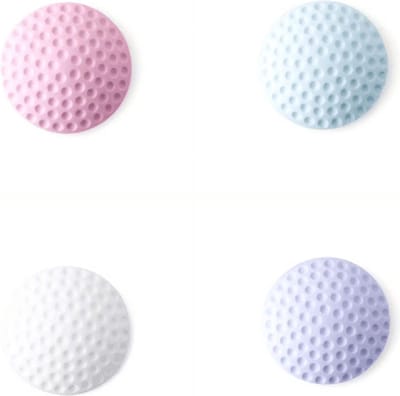 DW4Trading Zelfklevende Siliconen Deurstoppers Rond 5 cm set van 4 stuks Paars, Blauw, Wit, Roze - Stootdop