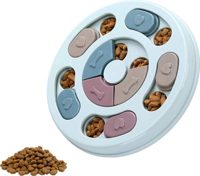 JAXY Hondenpuzzel - Honden Speelgoed Intelligentie - Hondenspeelgoed - Hondenspeeltjes - Slow Feeder Hond - Anti Schrokbak Hond en Kat - Voerpuzzel - Level 2 - Blauw