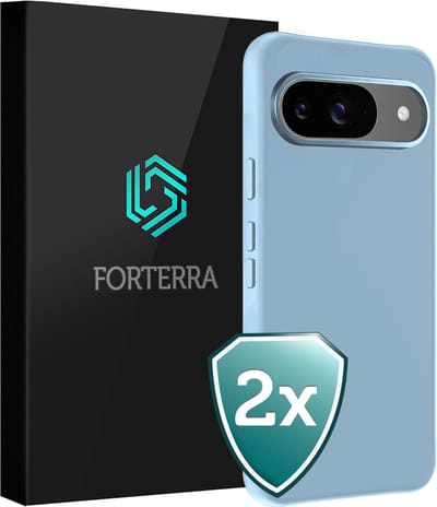 Hoesje 2 Stuks - Geschikt voor Google Pixel 10 - Sterk & Shockproof - Back Cover - Case Siliconen - Telefoon Hoes - Lichtblauw