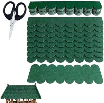 Dakvilt set - Mini shingles - Kleine daken bedekken - Zelfklevend ontwerp - 53 stuks - Groen