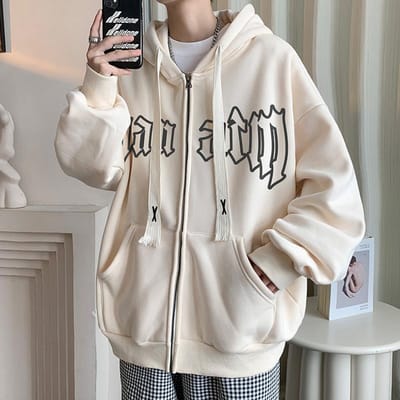 Hoodie Mannen Jas Hong Kong Stijl Trend Merk Koppel Los Top Kleding Vest Jongens Zware Hoodie 4XL