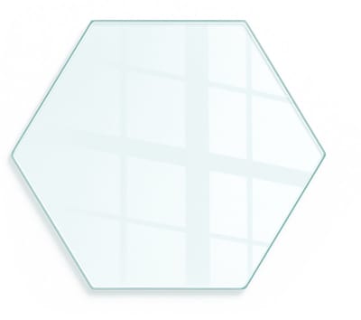 Wallfuent Kachel Vloerplaat - Hexagon 40 cm x 36,6 cm Plaat Voor Onder Kachel - Vloerplaat Voor Houtkachel Plaat Onder Houtkachel - Onderplaat Kachel - Plaat Onder Houtkachel