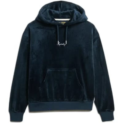 Superdry - Ruimvallende Country Club velours hoodie - Dames - Hoodies