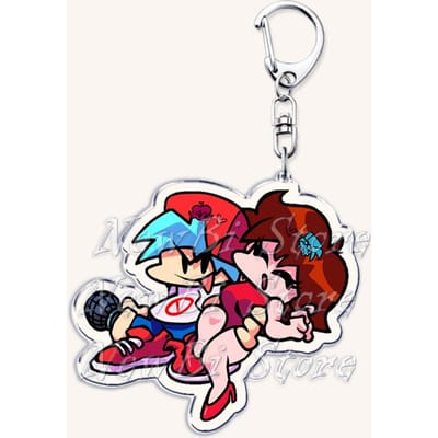 Porte-clés Mignons Anime Jeu Petit ami Petite amie pour Accessoires Sac Amoureux de Jeux Porte-clés Bijoux Amis Joueur Fans Cadeaux gray