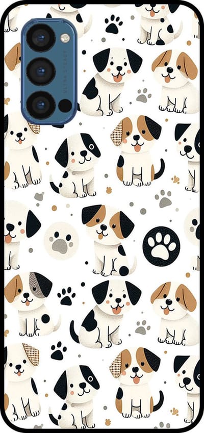 Smartphonica Telefoonhoesje Geschikt voor Oppo Reno4 Pro 5G met honden opdruk - TPU backcover case dog design geschikt voor Oppo Reno4 Pro 5G