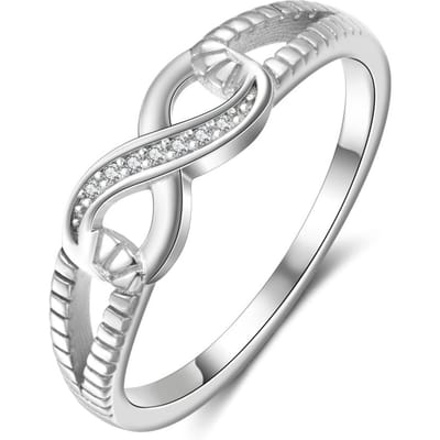 Bague d'éternité bagues de fiançailles en argent Sterling 925 anneaux pour femmes argent mariage dame Infinity bijoux (Ri101804 ) 7