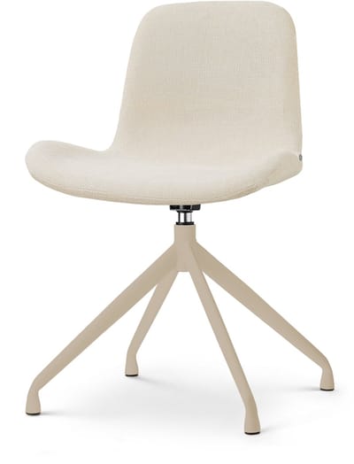 Nolon Nola-Fé Draaibare Eetkamerstoel Cottonbeige - Beige Onderstel - Scandinavisch - Comfortabel - Crème