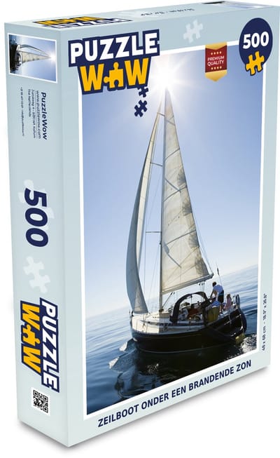 Puzzel Zeilboot onder een brandende zon - Legpuzzel - Puzzel 500 stukjes