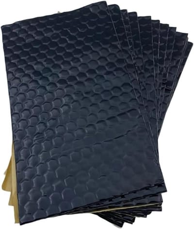 Geluidsisolatie Mat - Warmtedempend Pad - Auto Comfort - Butylrubber Materiaal - 20x10cm - Zwart