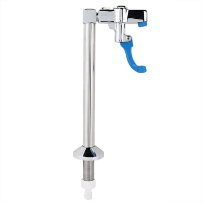 Dailygoods- Glazen Vuller met Voetstuk - Push Cup-Kraan - Verstelbare Flens - Automatisch Sluitontwerp - Geschikt voor Keukenkranen - Gatafstand 4-8 Inch - Waterkraan