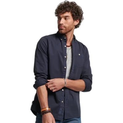 Superdry Merchant Overhemd Met Lange Mouwen Blauw 2XL Man