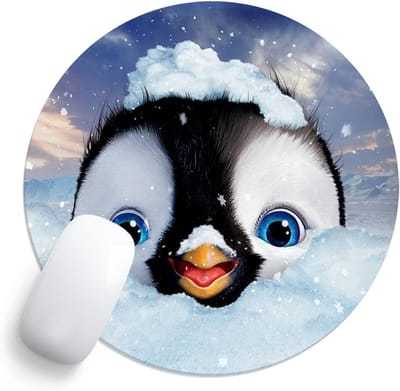 Ronde Muismat 20 cm met Dierenmotief - Kleine Muismat voor Thuis en Kantoor, Perfect voor Gamers en Creatieve Werkplekken