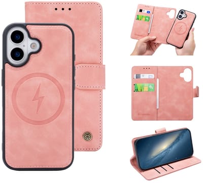 Casemania – Bookcase 2-1 MagSafe – iPhone 17 Roze