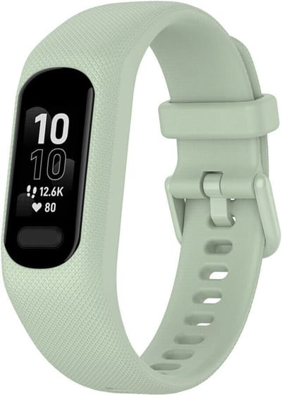 Siliconen Smartwatch bandje - Geschikt voor Garmin Vivosmart 5 siliconen bandje - mint - Strap-it Horlogeband / Polsband / Armband